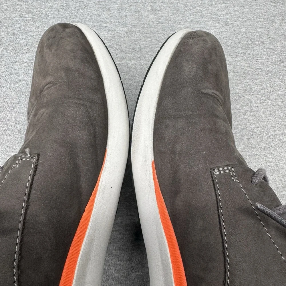Cole Haan Shoes Grand Troy Men's Size 10 M Grey Orange Nubuck Sneakers C33761